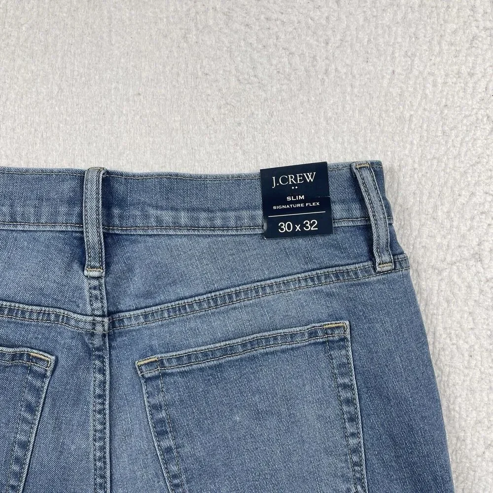 J Crew Jeans Mens‎ 30x32 Slim Blue Denim Flex Casual Work Everyday Pants New